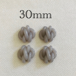 importアクリル編み込みカボション グレー 4個入り