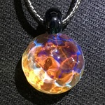 水紋ガラスペンダント 　コスモオレンジ