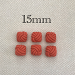 importアクリル編み込みカボション オレンジ 6個入り