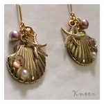 Sea・Sea・Seaピアス（ピンク系）