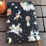 ★新柄★Ａ5ハードカバー用22.3㎝ブックカバー★Joli Fleurジョリーフルール☆THORN ROSE★黒