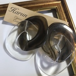 Harun❁﻿グレー×クリア大ぶりチェーンピアス❁﻿イヤリング