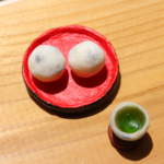 『この透け感！』豆大福。ピアス・イヤリング（片側1つ売り）