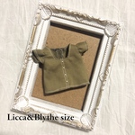 リカちゃん 服 《送料無料》✴︎リカちゃん、ブライスサイズ ✴︎スクエアネックの袖フリルブラウス