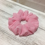 シフォン生地で作ったシュシュ（ライトピンク）