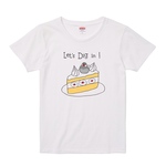 レディース文鳥Tシャツ  「ブンチョショートケーキ」シルバー【受注生産】