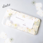 【再販】押し花のスマホケース - white frames   *。date