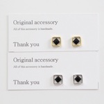 ブラックのひし形ピアス/イヤリング