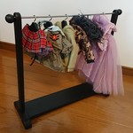 42㎝ドール用ハンガーラックセット黒　Ｂ