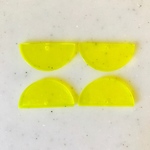 Neon Yellow Half Circle Pendant Tops