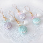 《パープル&ブルー》シェルマカロン×角砂糖のストラップ✧*