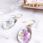 14kgf Flower drop 花の雫 ボタニカル ピアス 
