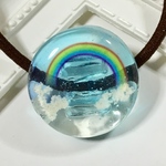 〈再販5〉私だけの空 青空に掛かる虹ヘアゴム  レジン