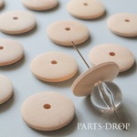 ( 20pcs ) 23mm import ディスク型 ナチュラルウッドビーズ〔BE-020W〕
