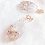 お花ドロップ  purple ＆pink