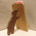 クマが支える携帯・スマホスタンド　ナチュラル