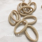 beige  import simple oval twist hoop parts  