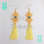 チャイナタッセルピアス  向日葵