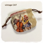 vintage CATのmini mini まる巾着袋 
