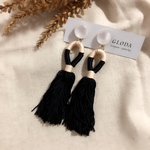 フリンジピアス ロングピアス