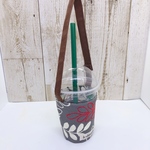 欧米風まぁるいリーフ柄＊ドリンクホルダー