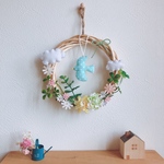 ✩再販✩空飛ぶほのぼの鳥さんリース❁.*･ﾟ