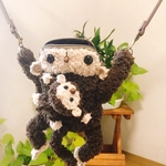 yumi-takahashi様専用  お猿の親子ポシェット🐵💕