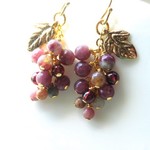 天然石 葡萄 ピアス or イヤリング jewelry C