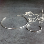 SV935(Argentium)-plane choker ＆open bangle set