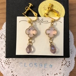 フラワービジューイヤリング/ピアス