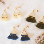 saleフラワータッセルピアス　シルバー