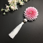 《赤紫&ピンク》グラデのお花の髪飾り★つまみ細工☆着物☆浴衣☆七五三☆成人式☆卒業式