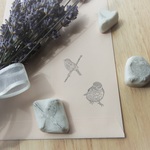 k様オーダー作品『スズメとウグイス』消しゴムはんこ