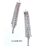 5standard ballcharm＆bijoux chandelier silver 💎4pcs💎 5連 ボールチェーン＆シャンデリア ビジュー チェーン チャーム  シルバー