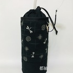 C様 オーダー黒蜻蛉柄 新旧Muellerボトル対応　ミューラーカバー保温保冷タイプ　洗えてアイロンOK衛生的♪