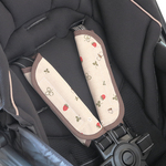ベビーカー&チャイルドシート用ベルトカバー コットンリネン はち&イチゴ