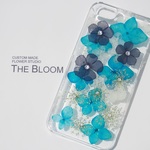 iPhone5/5s ケース 押し花 SkyBlue&Navy