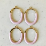 Light Pink Oval Pendant Tops