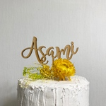 名前 ケーキトッパー “name cake topper” 木製 