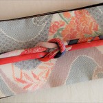 【正絹】丸ぐけ 160㎝（サーモンピンク）　丹後ちりめん　帯締め