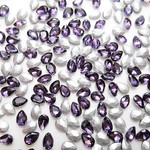 c13★4×6ｍｍしずく型ガラスストーン★アメジスト色★10粒★デコ★ネイルパーツ★ネイルアート★レジン封入