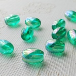 shiny〜グリーン〜　ガラスビーズ　8X10mm 10個