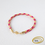 [送料無料] 暖色グラデの組紐ブレスレット