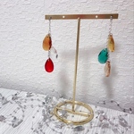 SALE！！カラフルガラスのドロップピアス