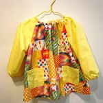 《送料無料》スモック90〜100センチ イエロードット