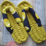 布ぞうり：Lapinさまご予約品＊再販マスタード23.5cm/fresh lemon