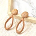 wood-natural…sizuku（イヤリング可）アレルギーフリー