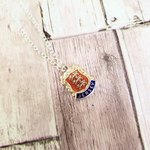 vintage★シルバーエナメルチャームのネックレス＜Silver925＞レッド