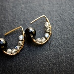 sale!モノトーンの雫ピアス