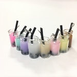 SALE 2個 カラフル タピオカ ドリンク ストロー付 ミニチュア ドール用 ハンドメイド パーツ